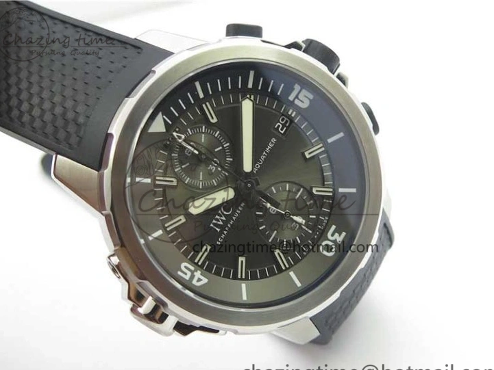 MIROTIME 0110 Aquatimer Chrono IW376803 V6F 1:1 Best Edition Gray Dial on Rubber Strap A FlexibleFit 7153